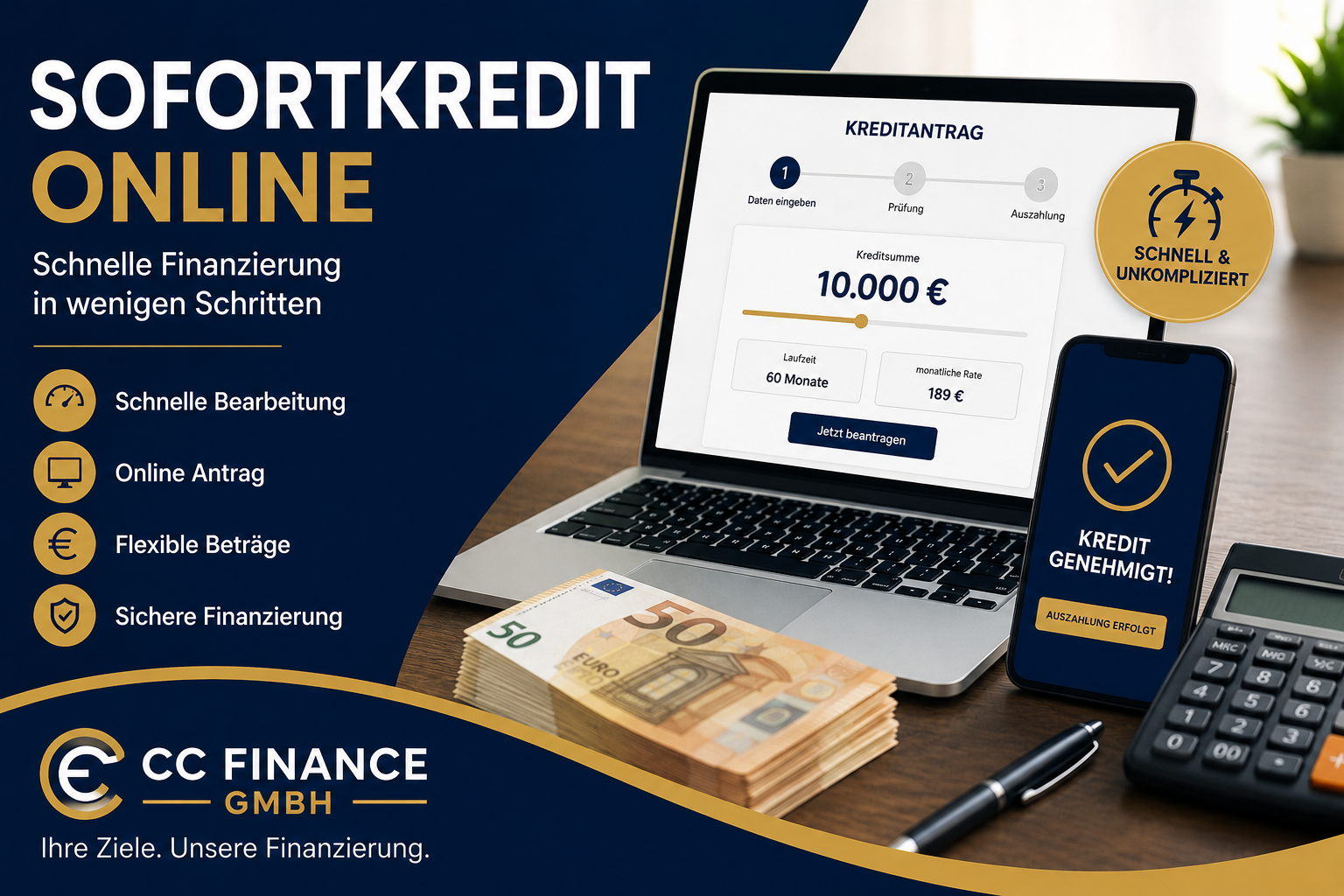 Sofortkredit online beantragen: Vorteile und Voraussetzungen
