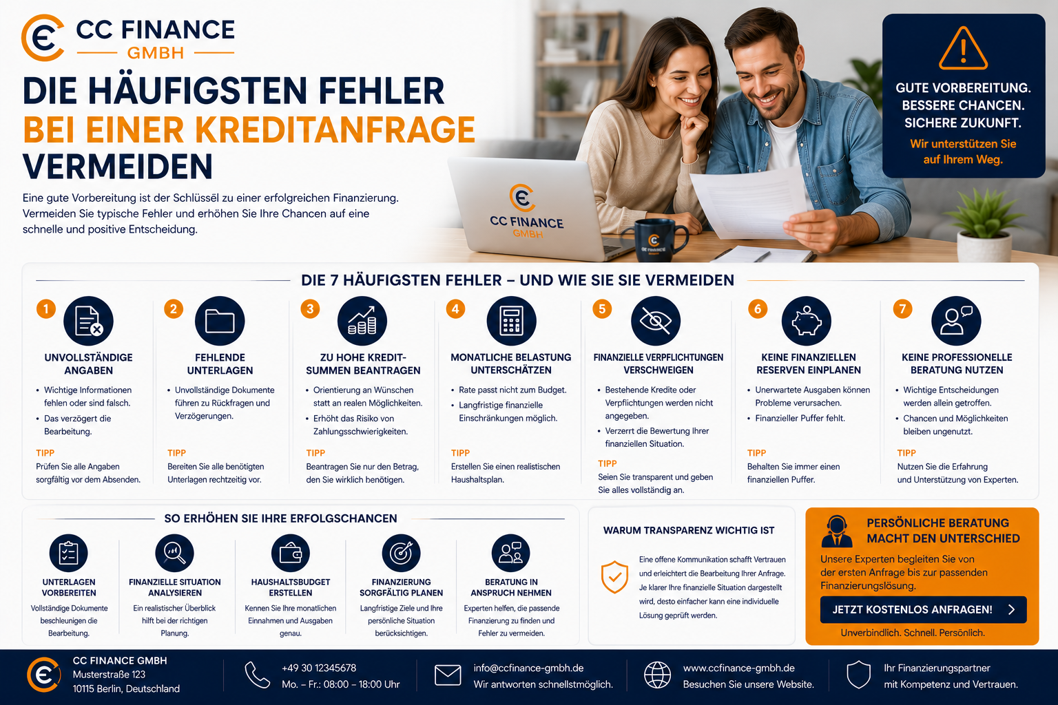 Die häufigsten Fehler bei einer Kreditanfrage vermeiden
