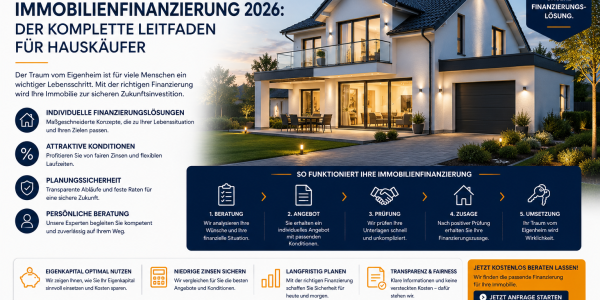 Immobilienfinanzierung 2026: Der komplette Leitfaden für Hauskäufer