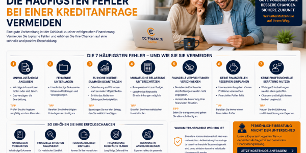 Die häufigsten Fehler bei einer Kreditanfrage vermeiden