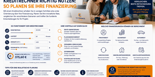 Kreditrechner richtig nutzen: So planen Sie Ihre Finanzierung